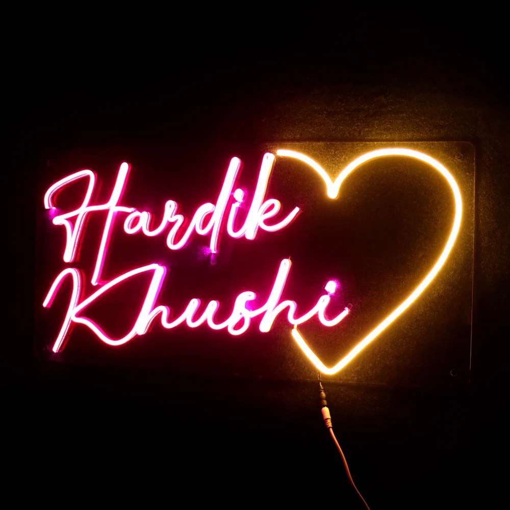 Customized Couple Neon Name Light Frames-16x24" - Image 3