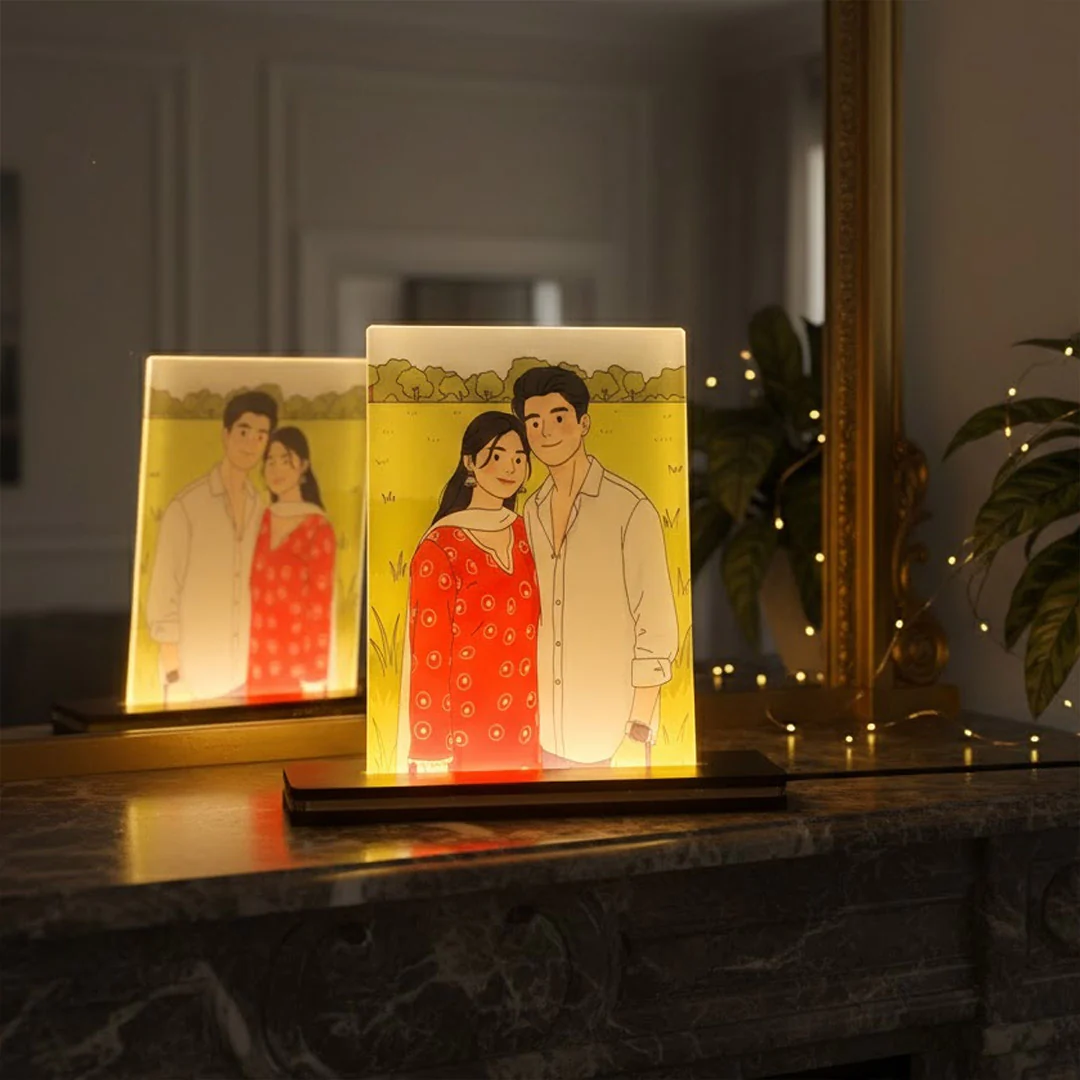 Customized Couple Photo LED Night Light-5x6" - Image 3