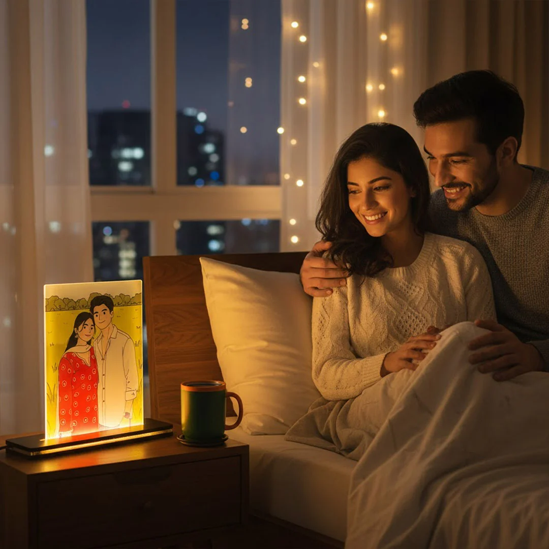Customized Couple Photo LED Night Light-5x6" - Image 4