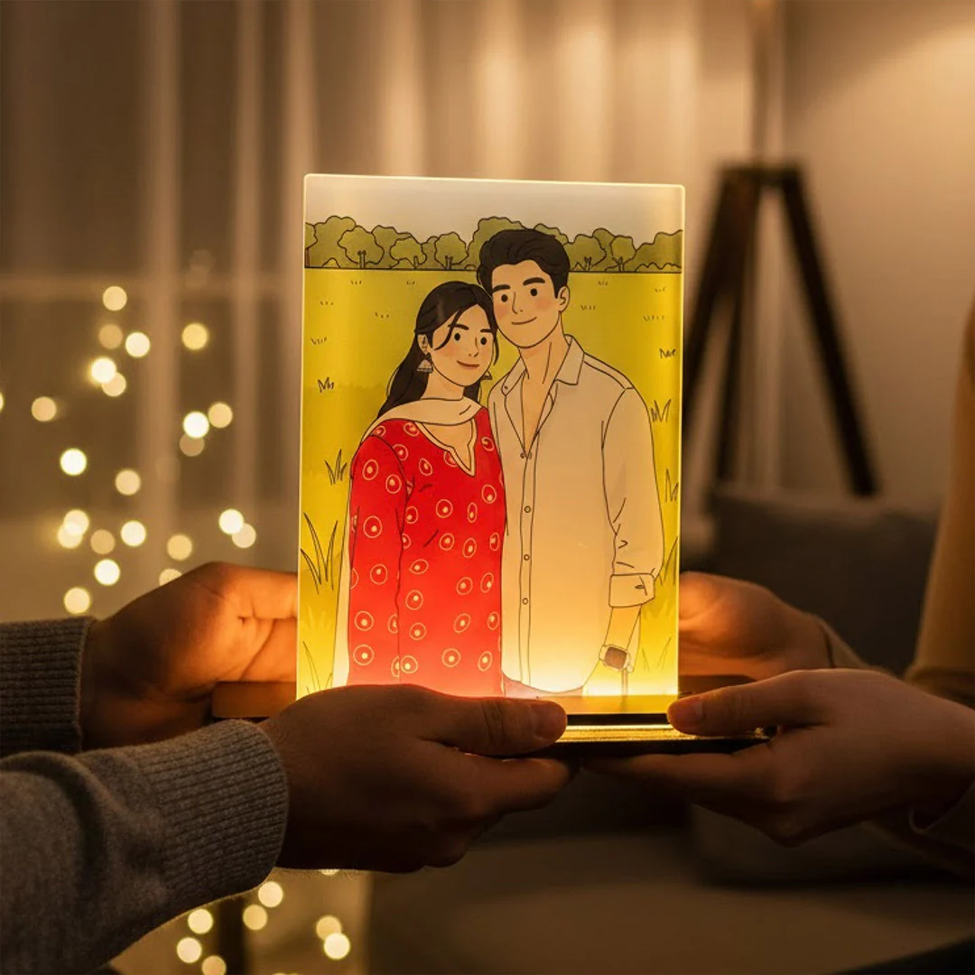 Customized Couple Photo LED Night Light-5x6" - Image 5