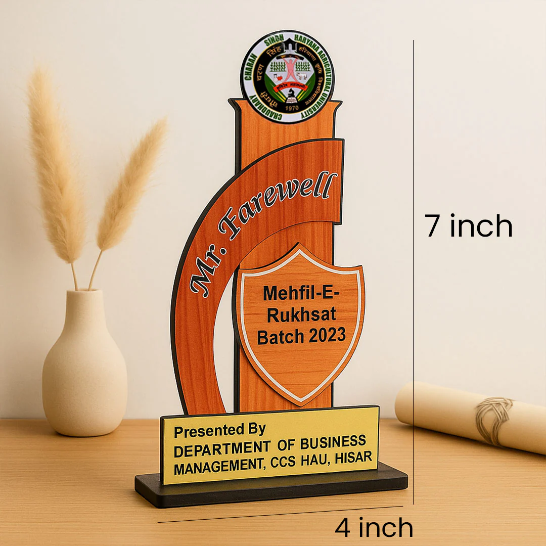 Customized Farewell Trophy - Image 2