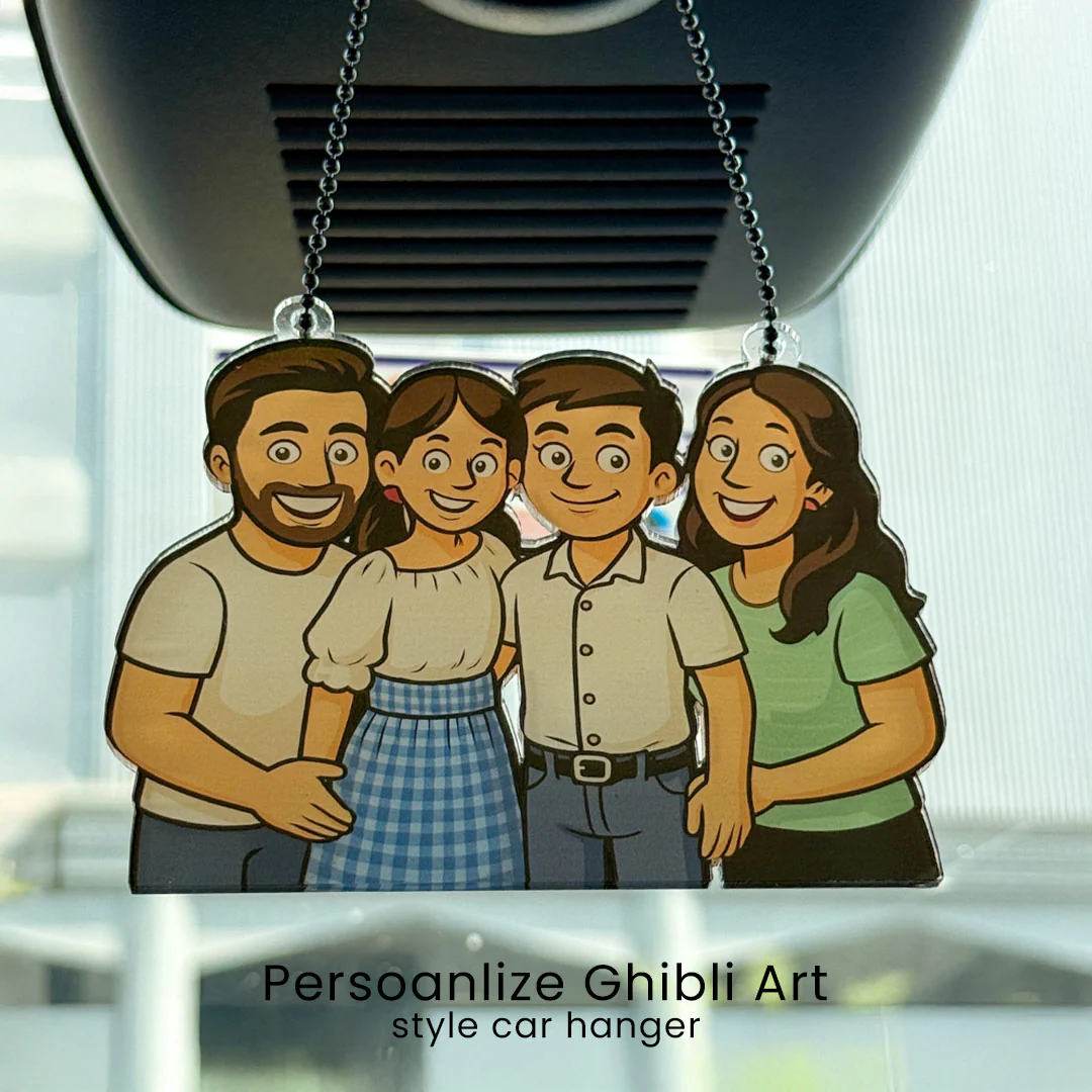 Customized Cartoon Art Family Car Hanging - Image 7