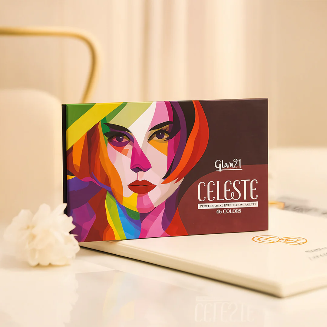 Customized Glam21 Celeste Professional Eyeshadow Palette – 40 Colors - Image 2