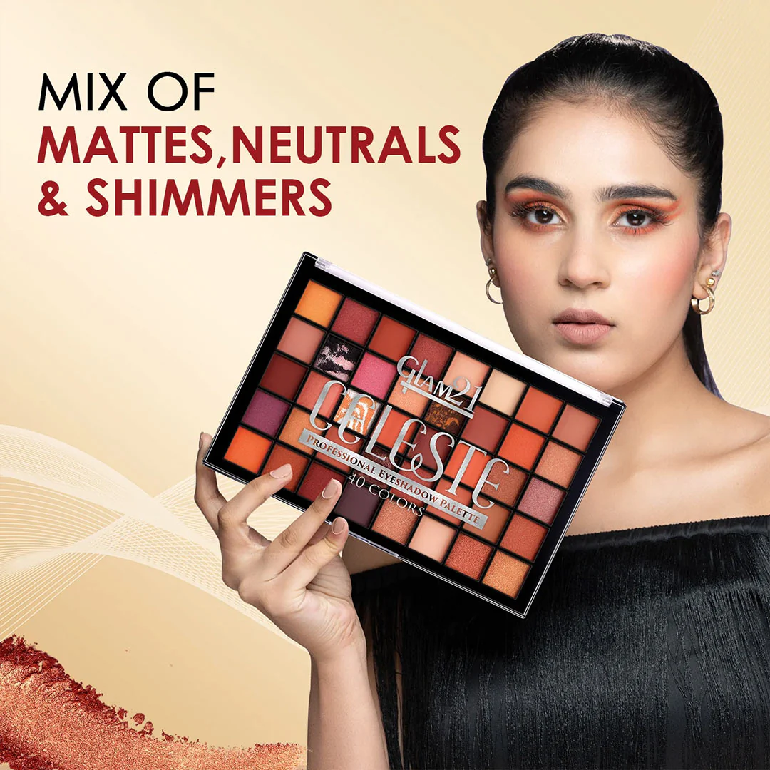 Customized Glam21 Celeste Professional Eyeshadow Palette – 40 Colors - Image 3