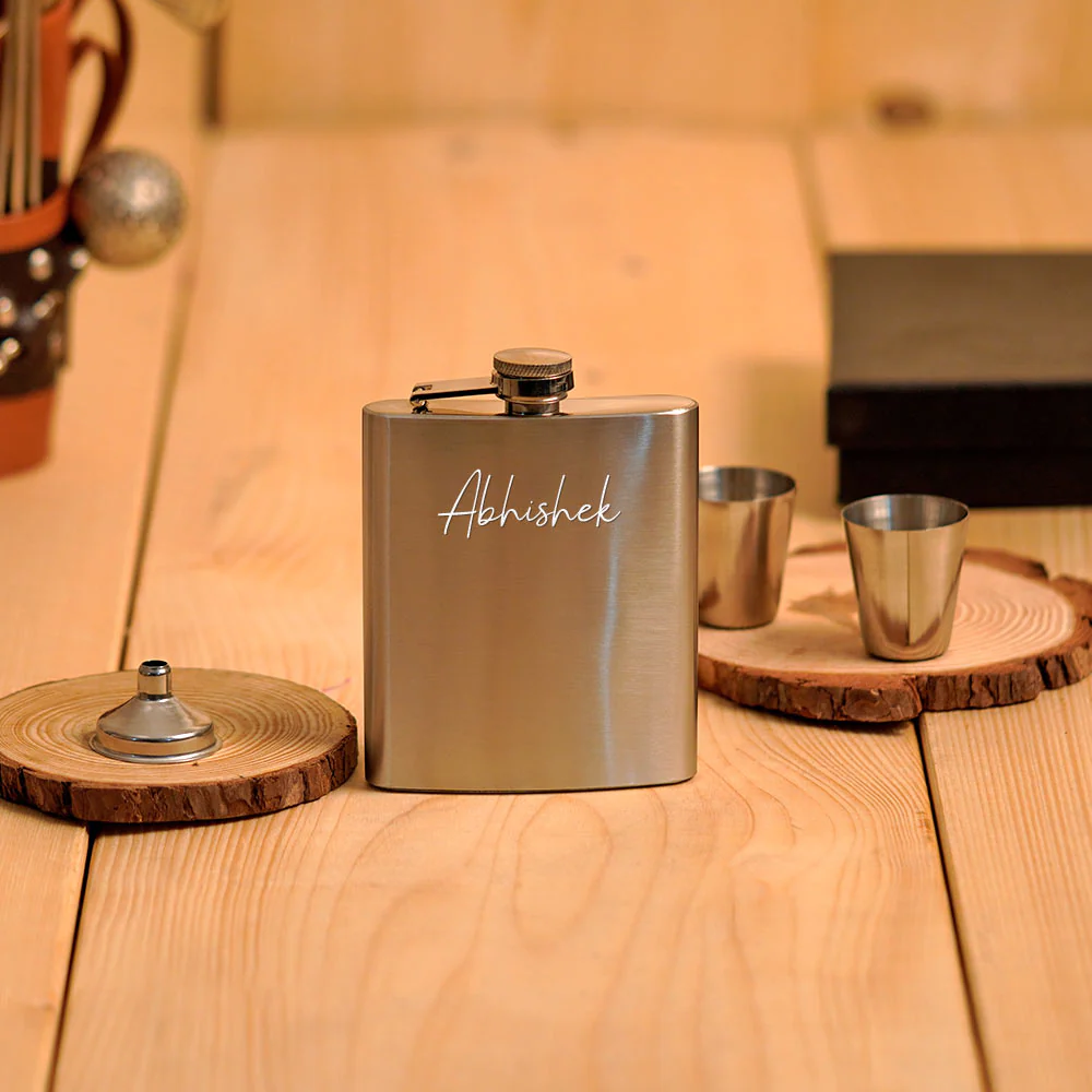 Customized Hip Flask And Shot Glasses Set - Image 3