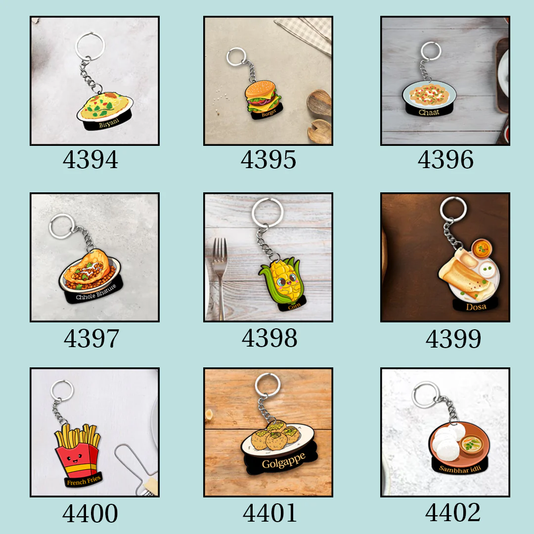 Customized Indian Food Keychain With Name - Image 32