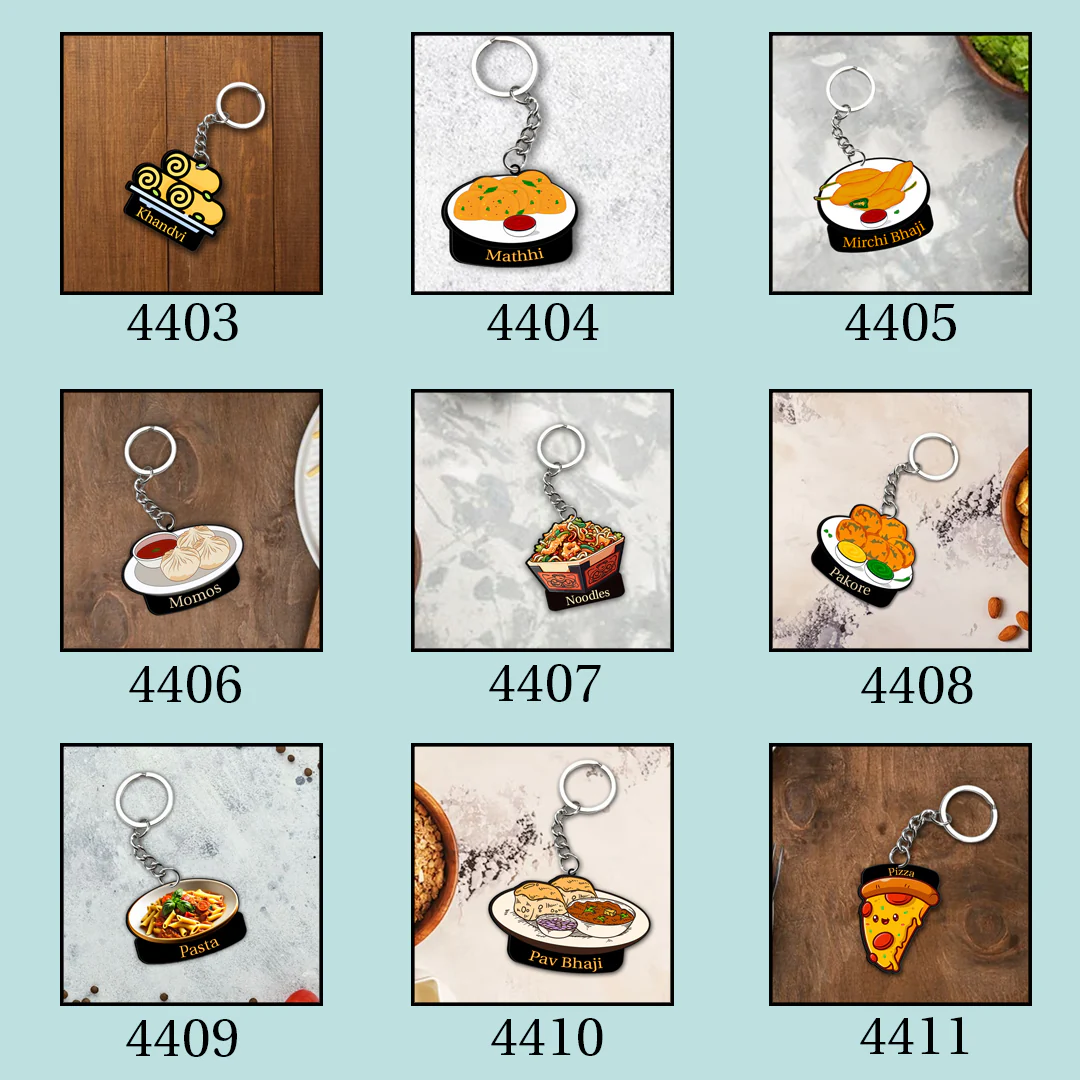 Customized Indian Food Keychain With Name - Image 33