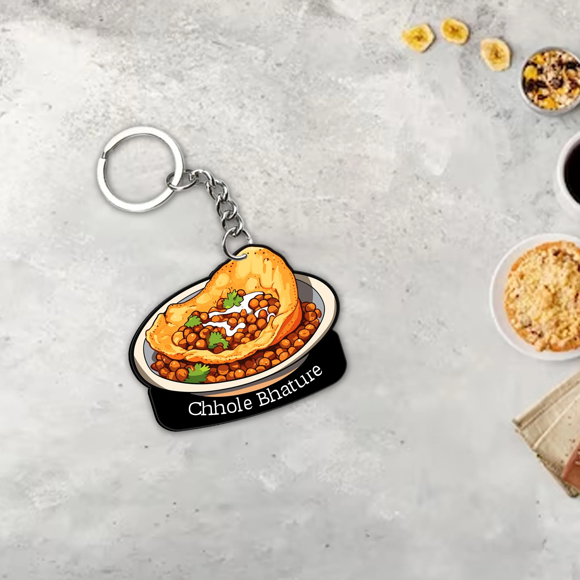 Customized Indian Food Keychain With Name - Image 4