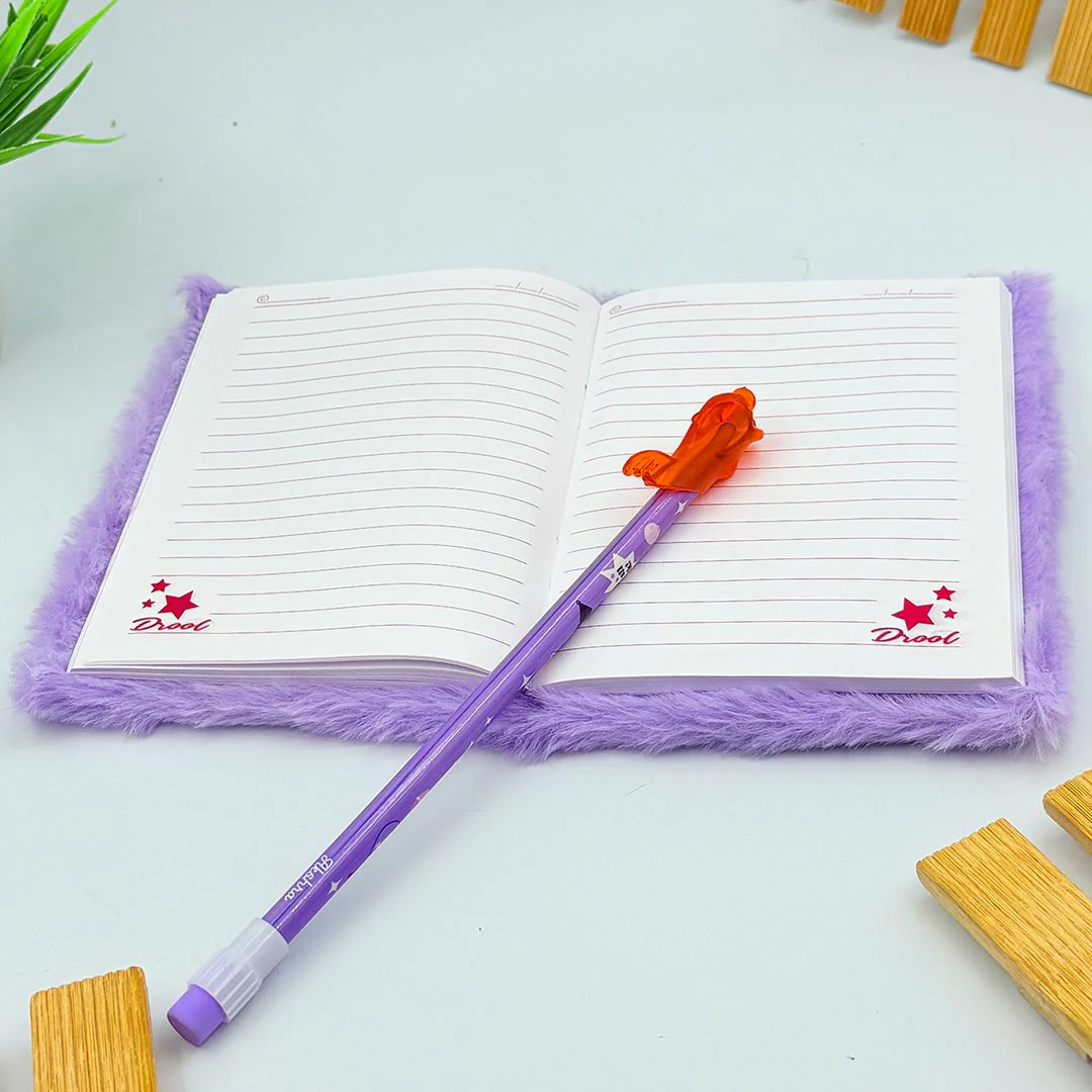 Customized Kids Cute Diary Combo 3 In 1 - Kuromi Purple Theme Set - Image 4