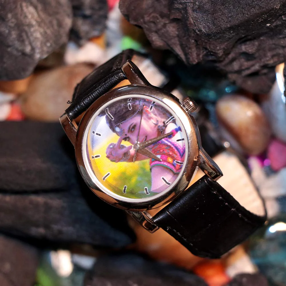 Customized Leather Couple Photo Wrist Watch Combo - Image 11