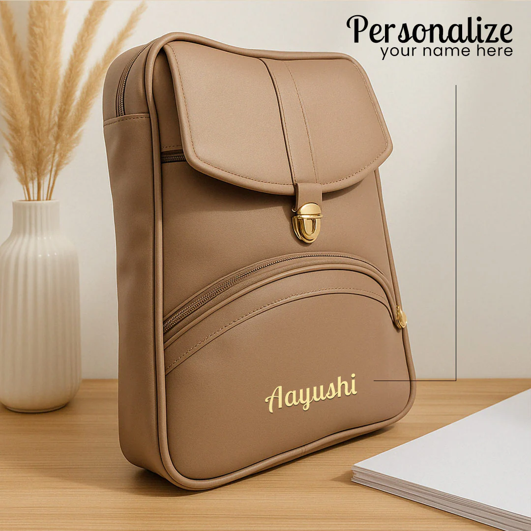 Customized Leather-Look Backpack - Image 5