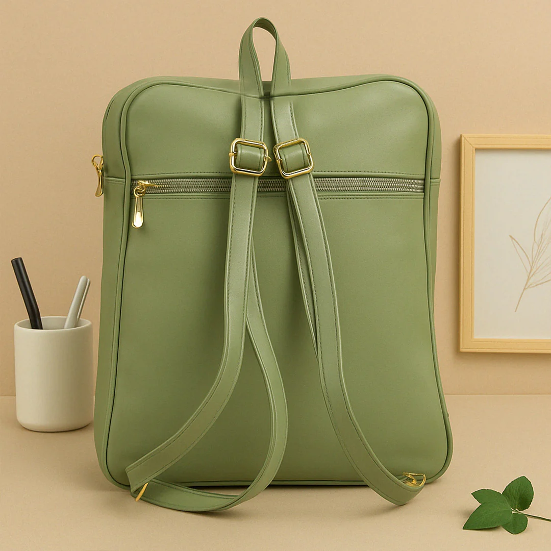 Customized Leather-Look Backpack - Image 7