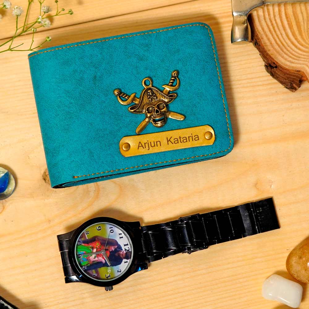 Customized Men's Wallet & Watch Combo - Image 12