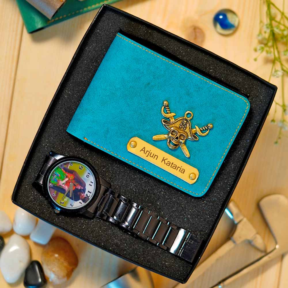 Customized Men's Wallet & Watch Combo - Image 2