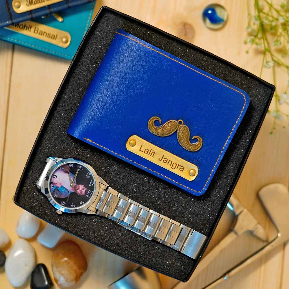 Customized Men's Wallet & Watch Combo - Image 6