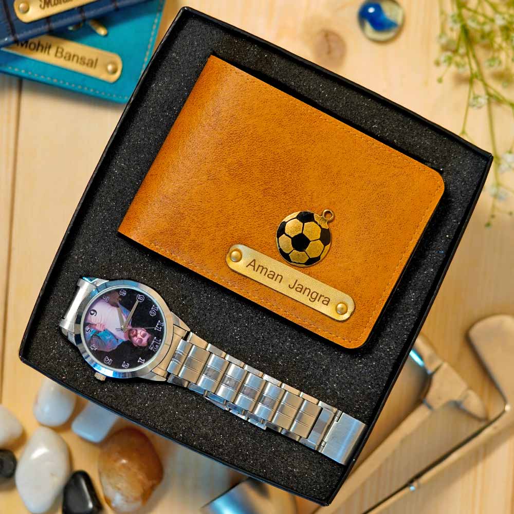 Customized Men's Wallet & Watch Combo - Image 7