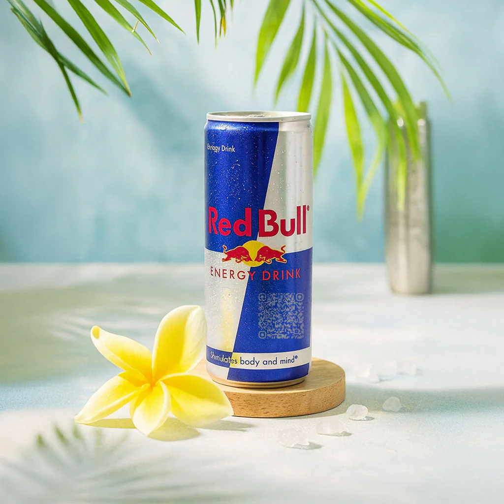 Customized Message Red Bull Can with QR Code