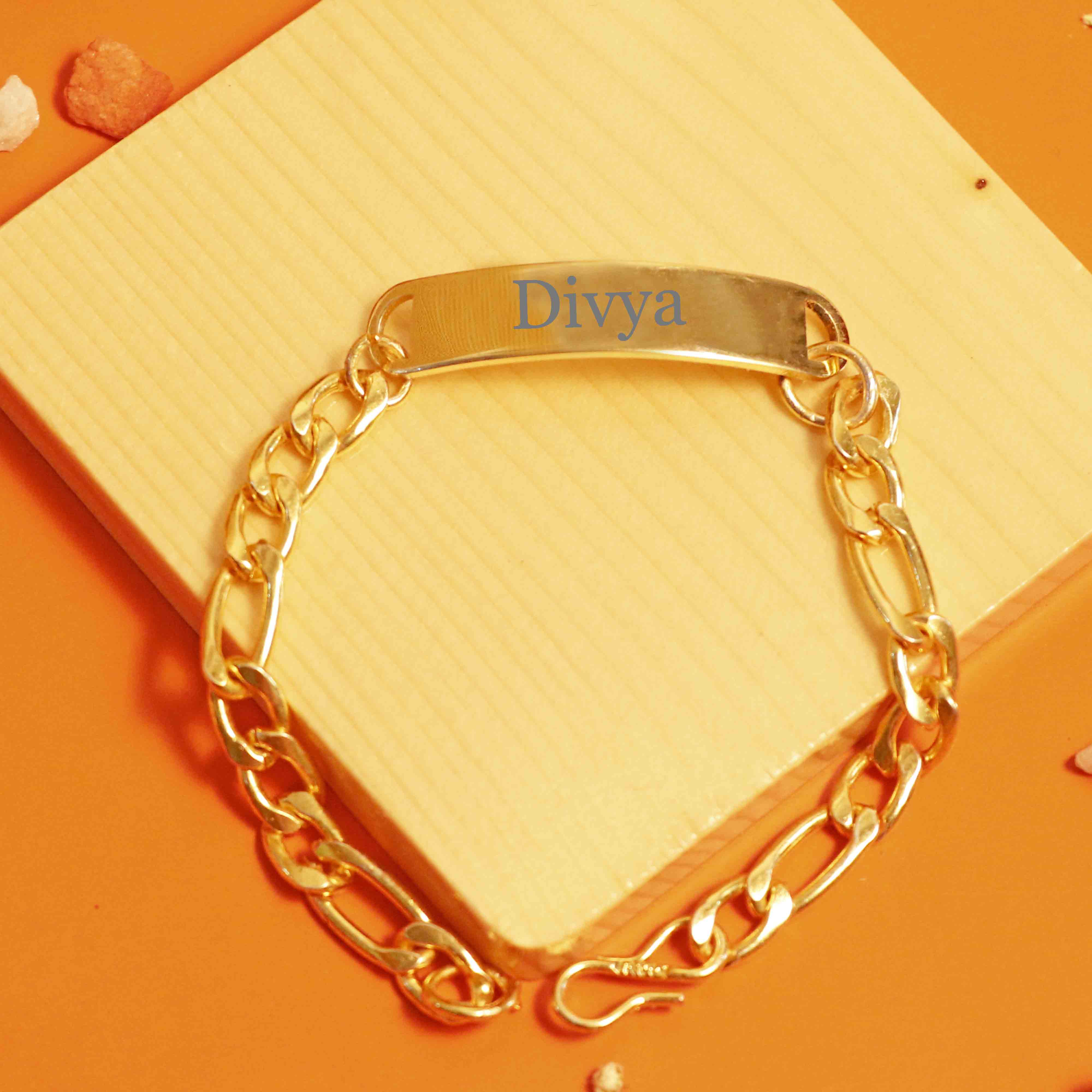 Personalized Name Bracelet-  Golden - Image 3
