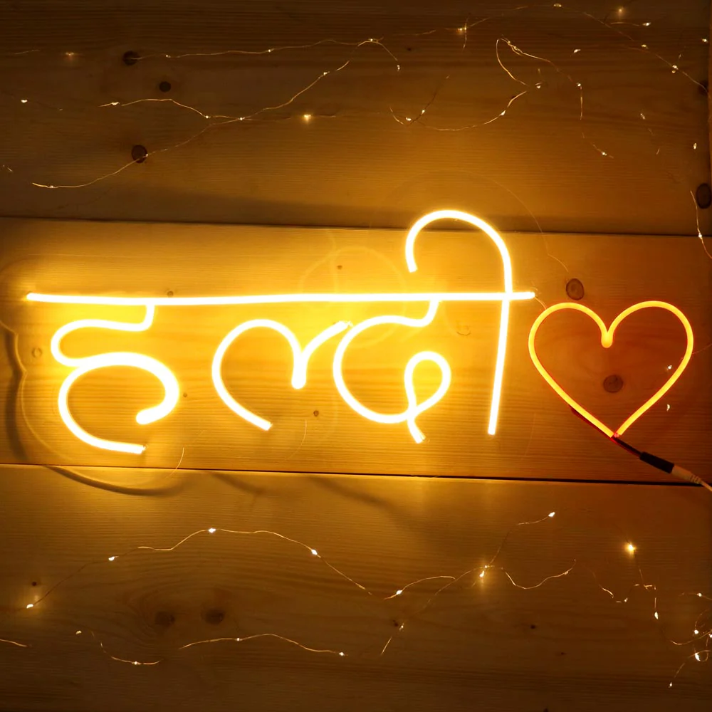 Customized Neon Light Frames For Haldi - Image 3