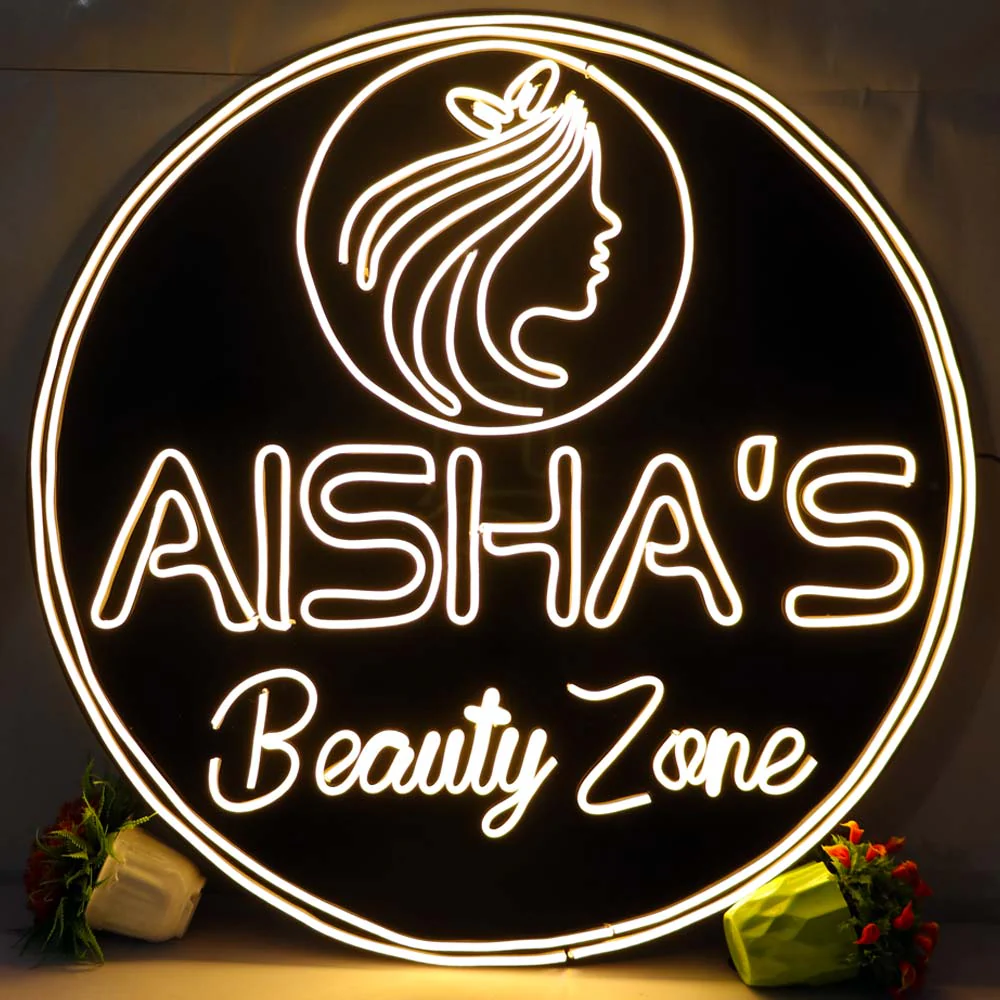 Customized Neon Name Light Frames-30x30"