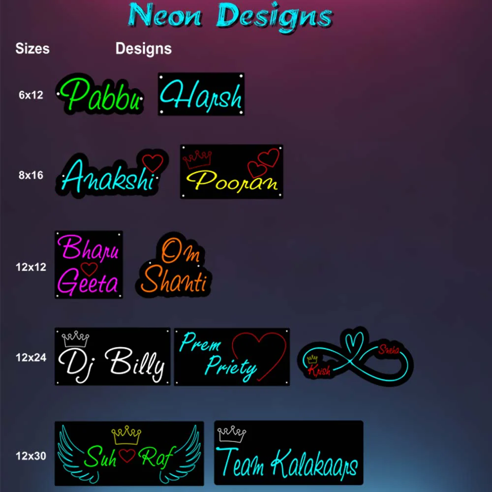 Customized Neon Name Light Frames - Image 6