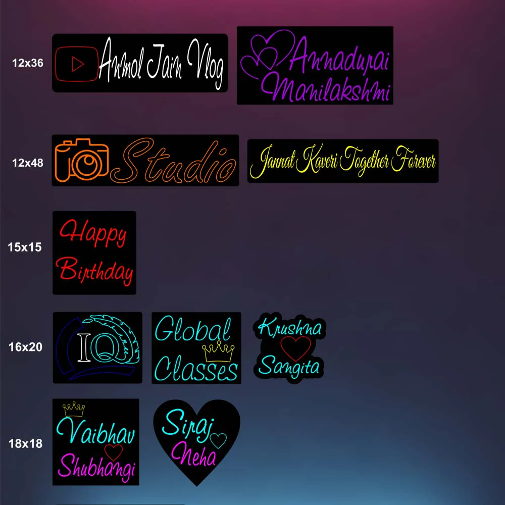 Customized Neon Name Light Frames - Image 7