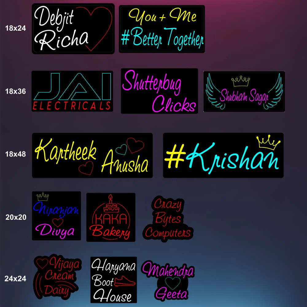 Customized Neon Name Light Frames - Image 8