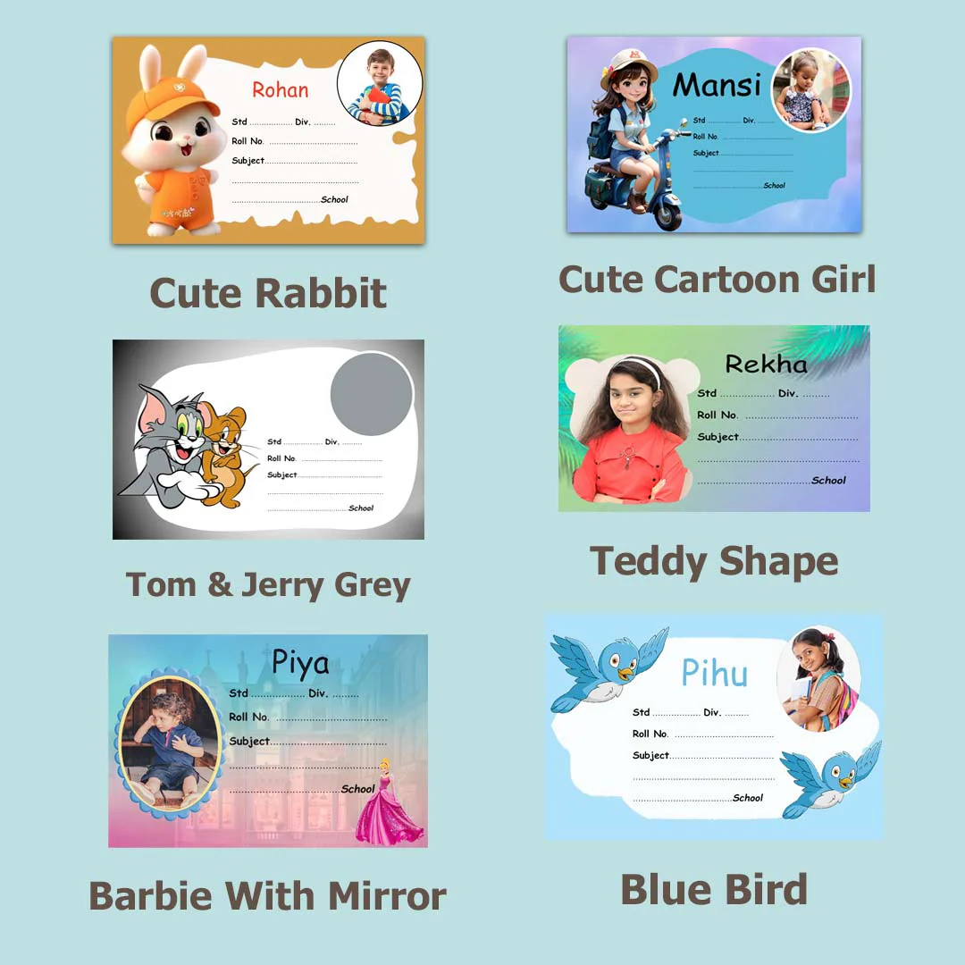 Customized School Labels With Name | 12x18" Sheet with 36 Labels - Image 23