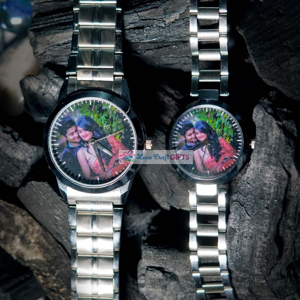 Customized Silver Colour Wrist Watch Combo - Image 3