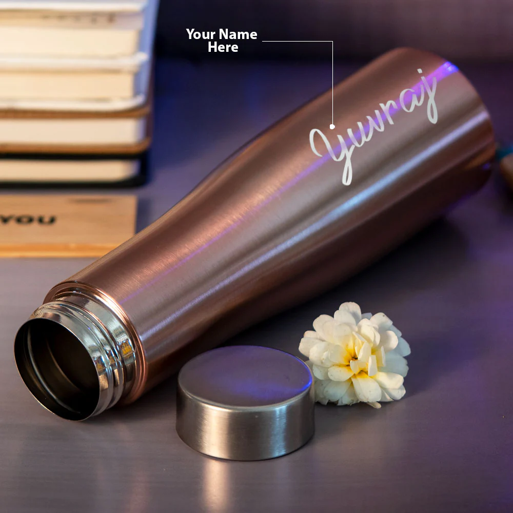 Customized Golden Stainless Water Bottle - Image 2