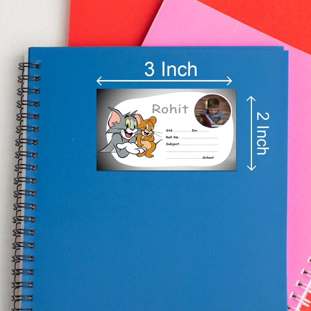 Customized Tom & Jerry Name Slips | 12x18" Sheet with 36 Labels - Image 3