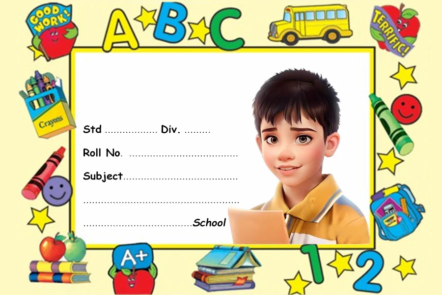 Customized Toon Photo Name Slip | 12x18" Sheet with 36 Labels - Image 2