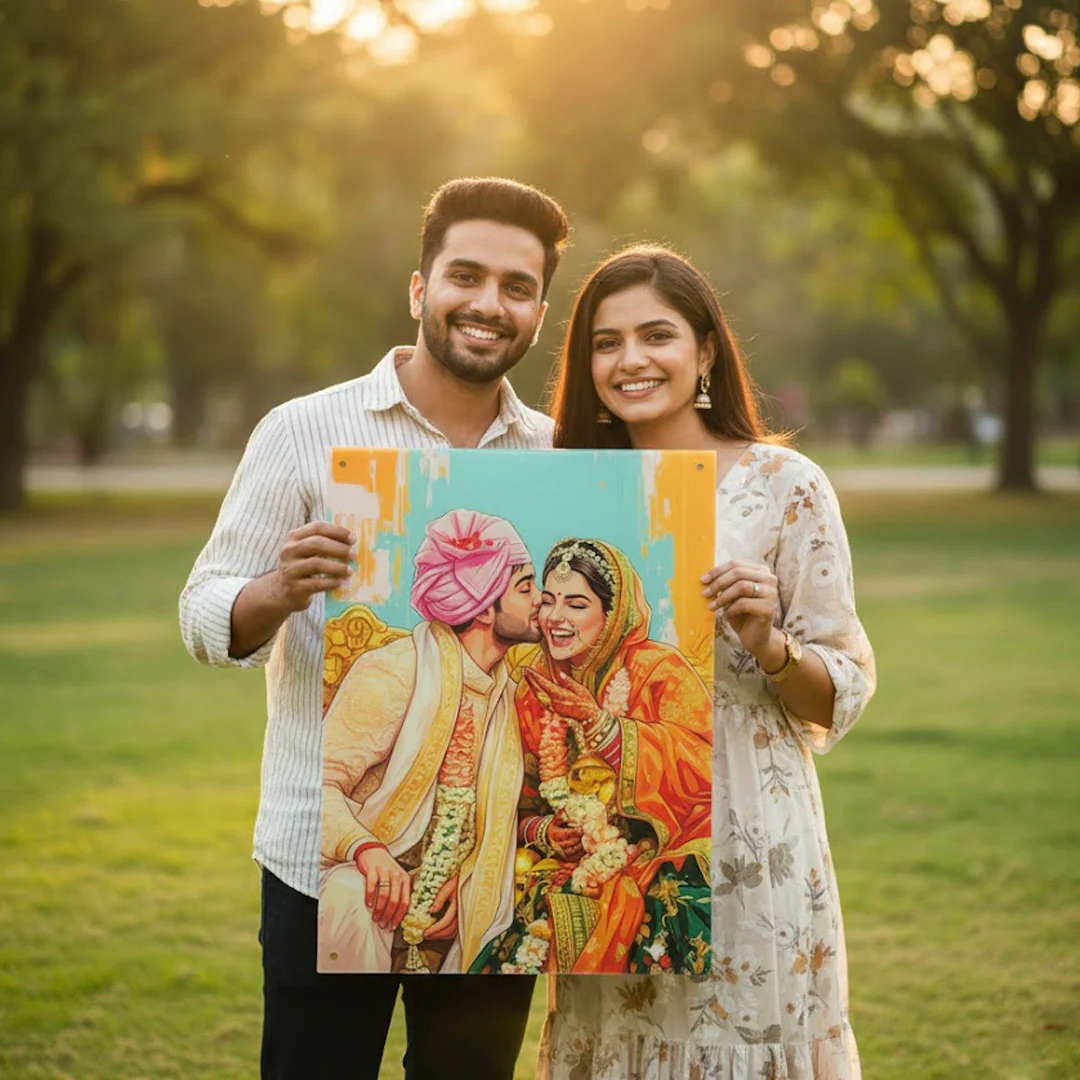 Customized Wedding Photo Acrylic Wall Frame