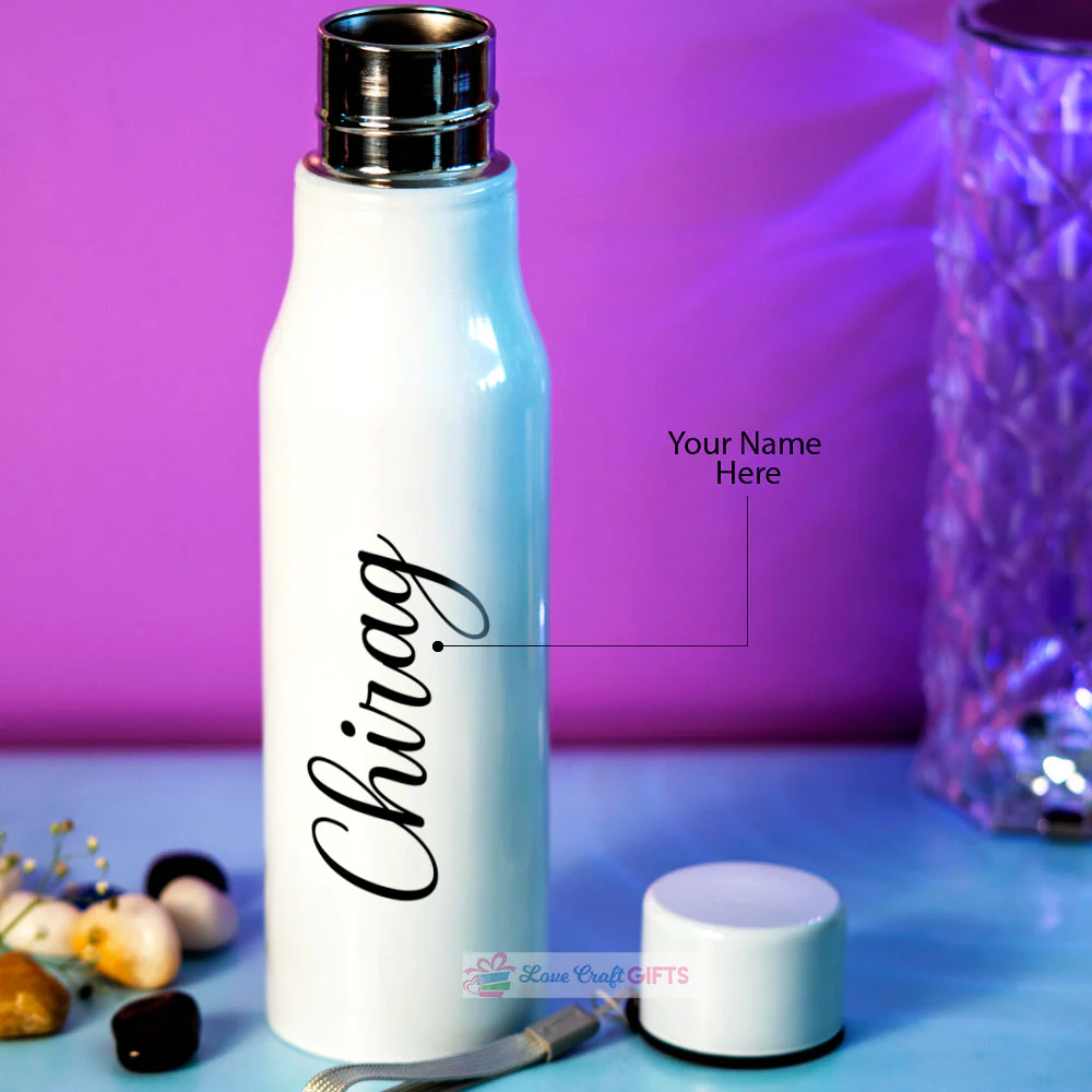 Customized White Stainless Water Bottle - Image 4