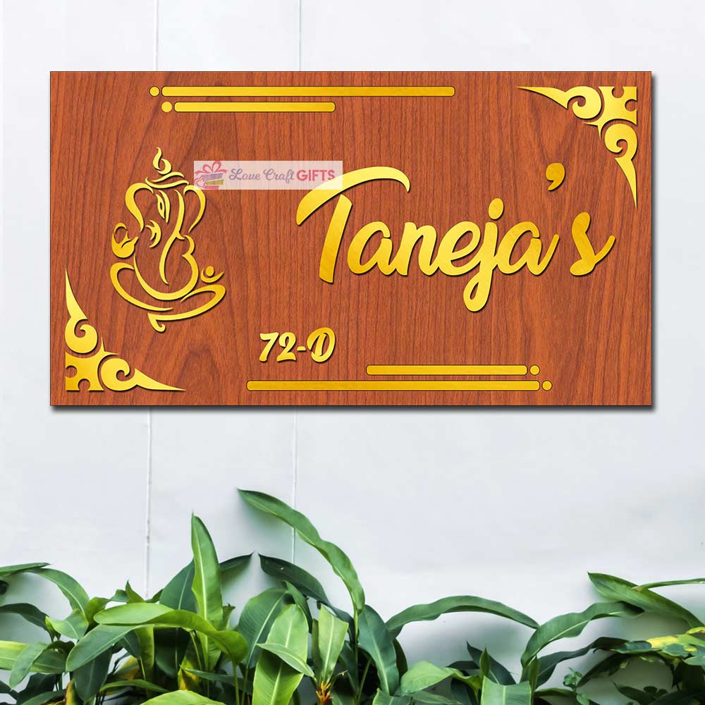 Customized Wooden Home Name Plates-12x15"