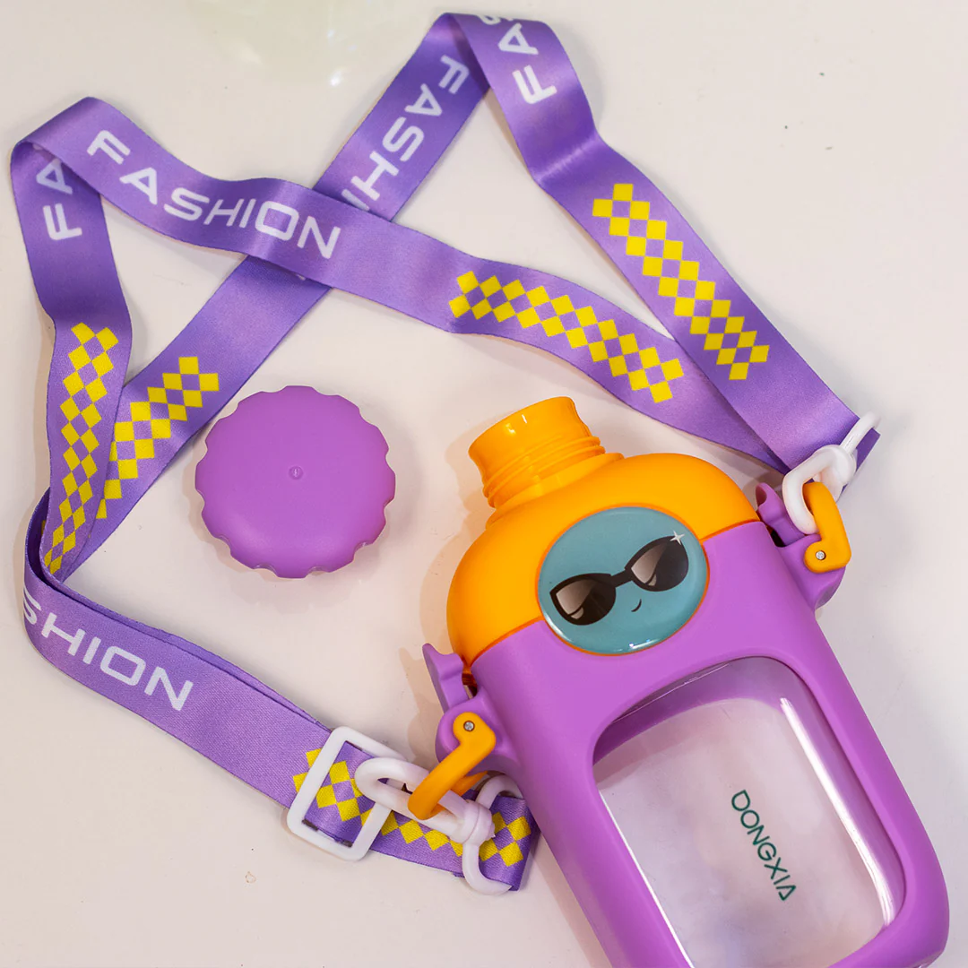 Cute Wink Face Kids Water Bottle - Image 13