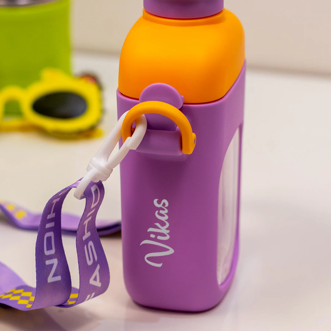 Cute Wink Face Kids Water Bottle - Image 15