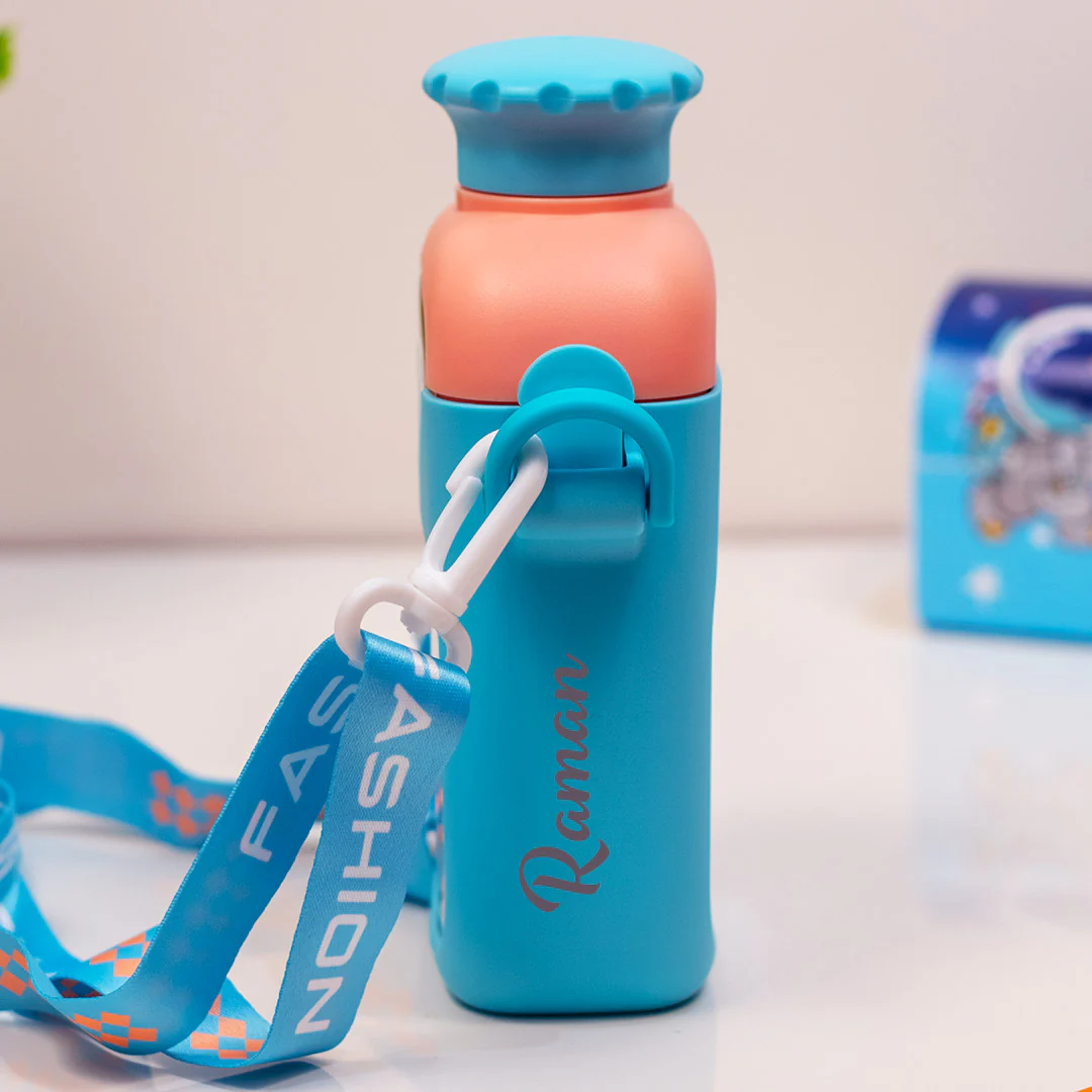 Cute Wink Face Kids Water Bottle - Image 16