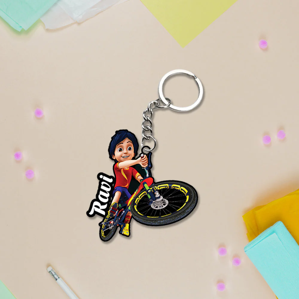 Cycle Keychain With Name: Cycle Keyrings - Image 2
