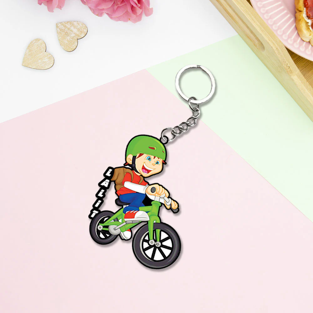 Cycle Keychain With Name: Cycle Keyrings - Image 5