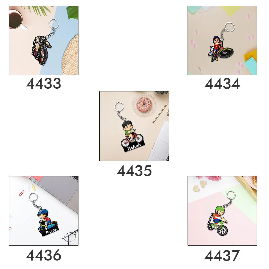 Cycle Keychain With Name: Cycle Keyrings - Image 6