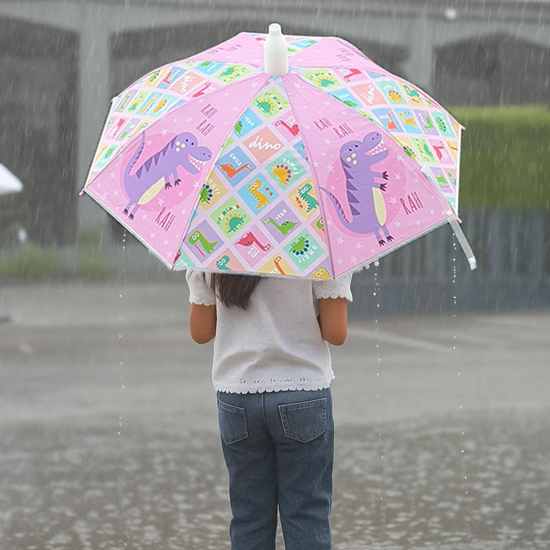 Dino Theme Personalized Kids Umbrella - Image 2