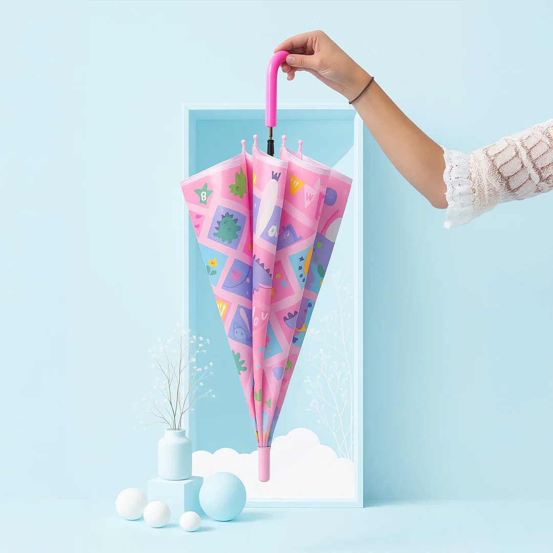 Dino Theme Personalized Kids Umbrella - Image 3