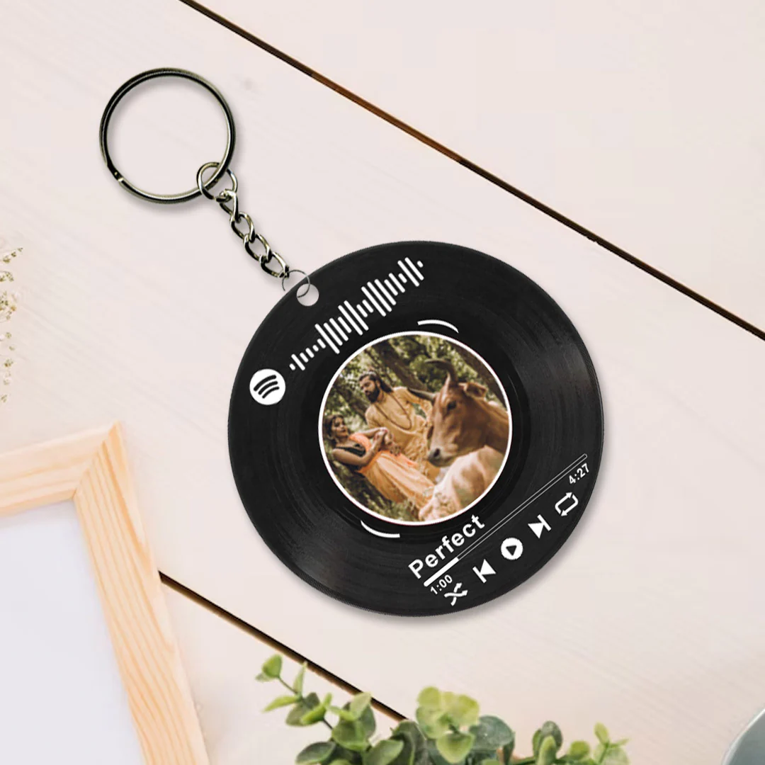 Disc Shaped Spotify Keychain