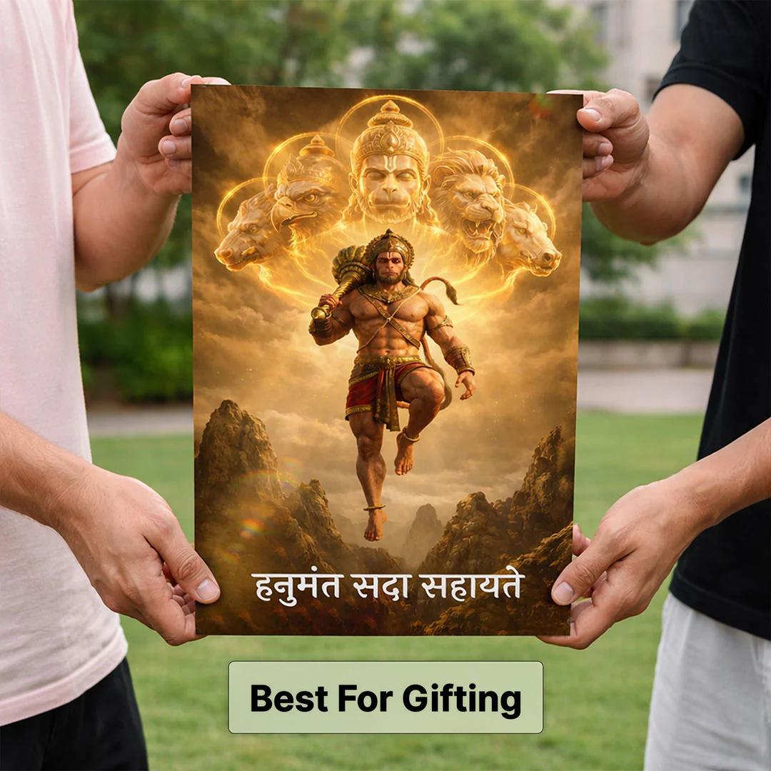 Divine Lord Hanuman Acrylic Wall Frame (9×15”) - Image 4