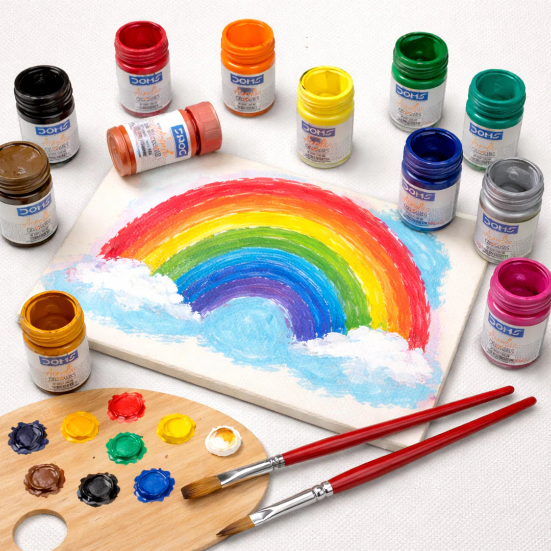 DOMS Acrylic Colours 12 Shades Kit - Image 6