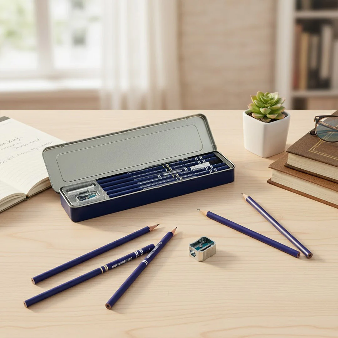 Doms Superio Super Dark HB/2 Graphite Pencil Tin Box - Image 3