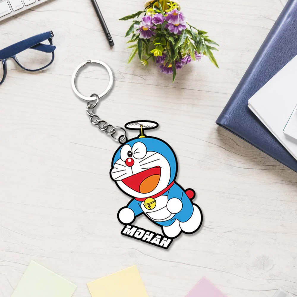 Doraemon Characters Keychain Or Keyrings With Name - Image 2