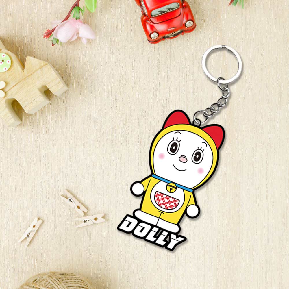 Doraemon Characters Keychain Or Keyrings With Name - Image 3