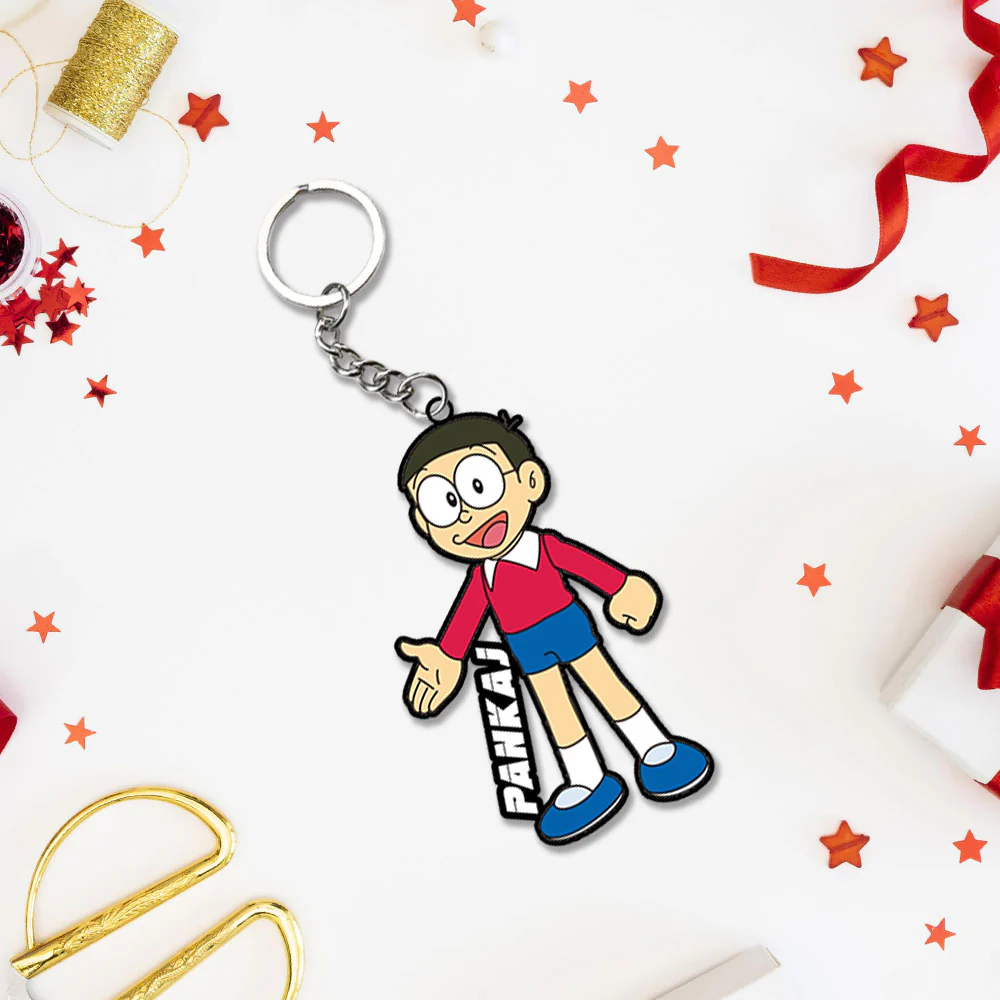 Doraemon Characters Keychain Or Keyrings With Name - Image 6